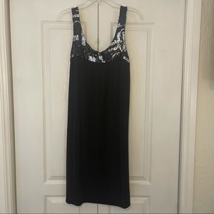Black & Silver sequin black dress